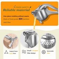 Gemakkelijk schoon te maken, robuuste aluminiumlegering, handmatige sapcentrifuge, handbediende fruitpers, enkelvoudige pers, citroen- en sinaasappelgereedschap