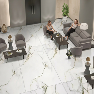 Apolo blanc 1600x3200 dalle de porcelaine haute brillance corps paysage chinois peinture pierre frittée dessus de table salle de bain vanité - Product Image 6