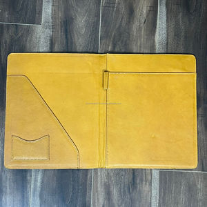 Nouvelle fabrication cuir personnalisé usiné à la main A4 présentation papier dossier d'affaires avec fente peau de vache classeur portefeuille dossiers - Product Image 6