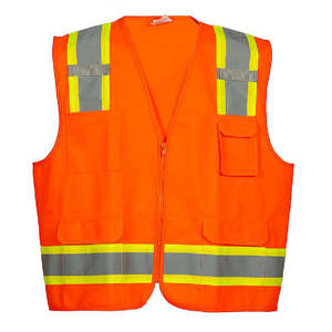 Premium 100% Poly Knit Hi Vis Gilet de sécurité haute visibilité Fluorescent Orange réfléchissant Clothing-2X-Large de sécurité - Product Image 1