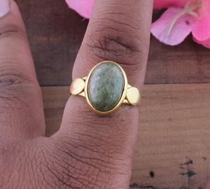 Wholesale 925 Sterling <b>Silver</b> Gold Plated Oval Amethyst Gemstone Classic Women's Natural Green Pink Stone <b>Solitaire</b> <b>Ring</b> Fine - Product Image 5