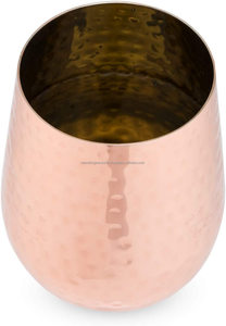 Vaso de cobre puro hecho a mano, vaso de agua de vidrio y agua de 300 ml, taza de mula de Moscú - Product Image 5