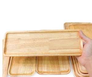 Plateaux de service en bois rectangulaires, design minimaliste, durables, de qualité alimentaire, lavables au lave-vaisselle, écologiques, style japonais - Product Image 6
