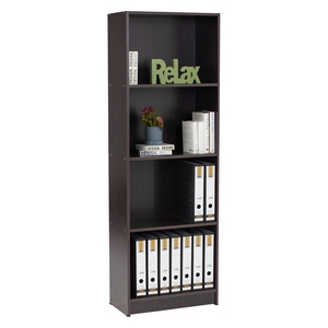 Librero Moderno Vertical de Múltiples Niveles con Acabado de Madera para Almacenamiento en Hogar, Oficina, Sala de Estar, Dormitorio o Apartamento - Product Image 3