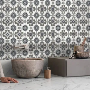 Azulejos de Pared Premium HG Golden Cracker 600x1200, Porcelana Esmaltada con Vetas Doradas de Gran Formato para Revestimiento de Paredes Interiores de Hoteles de Lujo - Product Image 3