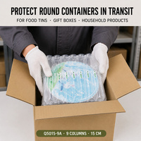 Sac gonflable personnalisé AIR.DFLY Q-Shape à 9 colonnes en PA/PE pour conteneur rond – Protection antichoc pour l'expédition