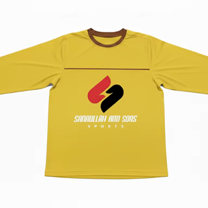 Men Fashion Long Sleeve T Shirt Cotton <b>Polyester</b> Breathable Casual Plain Full Sleeve Daily Wear Comfortable Wholesale Apparel - Product Image 1