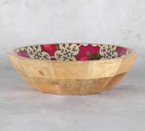 Wholesale Handcrafted Enamel Wood <b>Bowl</b> Natural Wooden <b>Salad</b> <b>Serving</b> <b>Bowl</b> for Home - Product Image 6