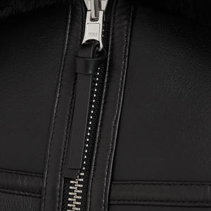 Blouson d'hiver pour femme en cuir d'agneau véritable, coupe-vent de moto personnalisable, chaud, matelassé, fermeture éclair, respirant - Product Image 5