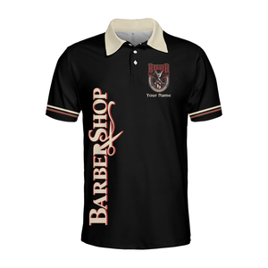 New Arrival Eco-Friendly Breathable <b>Polyester</b> Barber Workwear Custom Logo Sublimation <b>T</b>-<b>Shirt</b> Washable - Product Image 2