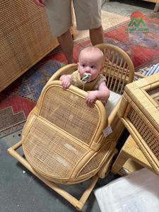 Chaise pivotante pour enfants Cloud, style voiture tropicale, siège bébé écologique, design tissé naturel - Product Image 4
