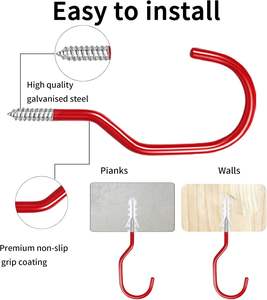 Gancho Multifuncional de Metal Personalizado para Bicicleta, de 4.8mm-6.7mm de Diámetro de Alambre, para Montaje en Techo y Pared, Almacenamiento de Herramientas - Product Image 6