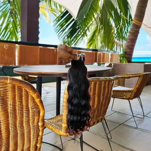 เครื่องทำผมดิบแบบคู่ไม่ผ่านกระบวนการจัดแนวหนังกำพร้าผมชาวอินเดียส่งฟรีทั่วโลก - Product Image 1