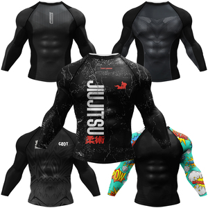 Cody Luna <b>Men</b> Full Sleeve Rash Guard <b>Black</b> Heat-Transfer Print Quick Dry Anti-Bacterial Eco-Friendly Anti-UV Breathable Sport - Product Image 4