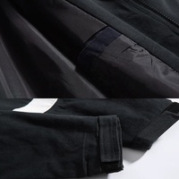 Blouson unisexe noir à col montant, fermeture éclair, imperméable, coupe-vent, respirant, séchage rapide, sportif, décontracté chic, automne