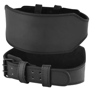 Ceinture de fitness en cuir 4" 6" avec soutien lombaire rembourré, trous réglables, pour haltérophilie, powerlifting, ajustement universel, force et robustesse - Product Image 1