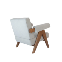 Fauteuil de salon confortable, chaise individuelle moderne en tissu nordique, fauteuil de relaxation avec accoudoirs pour la maison