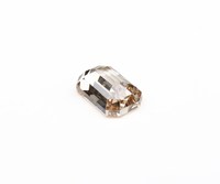 Cincin Pernikahan Berlian Imitasi Warna Cokelat Muda Potongan Emerald 2.13 CT, Bersertifikat IGI, Laris Manis, OM GEMS