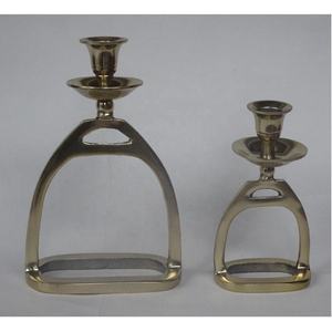 Brass Finish Clawfoot Candle Holder Heavy <b>Glass</b> Modernist Pattern Candleholder for Home <b>Decoration</b> Metal Candle Holder - Product Image 4