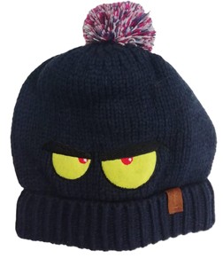Bonnet en tricot acrylique chaud et tendance pour bébé avec pompon en fourrure, vente en gros - Product Image 1
