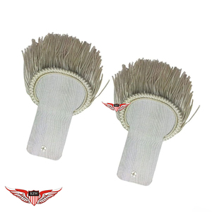 Epaulettes de Hombro Plateados con Flecos Blancos, Estilo Francés Napoleónico, Hechos a Mano, para Disfraces - Product Image 1