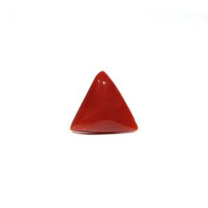 7.35 Carat Oval Cabochon Synthetic Red Coral Loose Gemstone for Fine Jewelry - Product Image 1