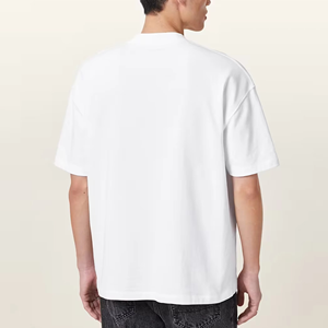 เสื้อยืดโอเวอร์ไซส์สีขาวสำหรับผู้ชาย ผ้าฝ้ายพรีเมียม ทรงหลวม คอกลม สไตล์สตรีทแวร์ลำลอง ลายกราฟิก สำหรับฤดูร้อน - Product Image 2
