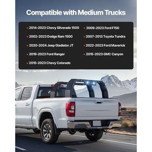 Portapacchi per Camion Overland Regolabile 14.4-17.3 Pollici di Altezza con Luci LED e Controllo Sicurezza del Carico, Compatibile con Ram 1500/Tundra - Product Image 2