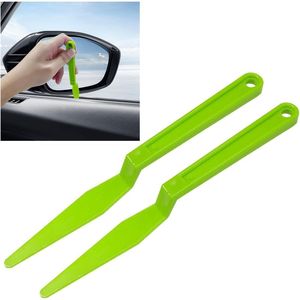2 herramientas para tintado de ventanas de coche, espátula flexible de vinilo con mango largo, espátula de plástico para juntas, raspador de esquinas para películas de coche - Product Image 1