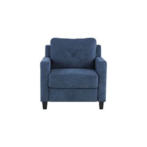 Poltrona da Soggiorno Horatio in Ciniglia Blu Navy - Product Image 4