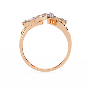 Bague élégante en or massif 14K/18K avec diamant de laboratoire certifié IGI, design papillon vintage, mode durable, cadeau de mariage - Product Image 4