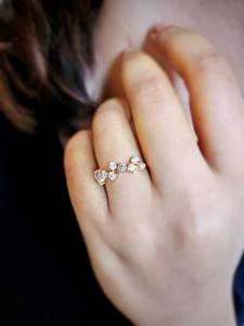 Moissanite Gold Plated Round Cut Zig Zag Design Half Eternity Band <b>Ring</b> original <b>925</b> <b>Silver</b> Fine Bridal Promise Gift For Lovers - Product Image 2