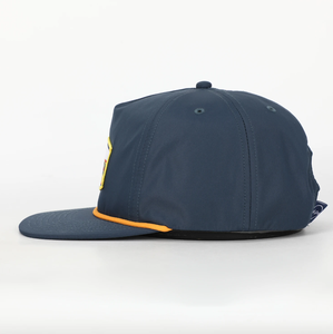 Unisex Dark Blue Custom Embroidery Logo Snapback Hats 5-Panel Unstructured Sport Adjustable 100% Cotton Animal Vietnam Factory - Product Image 4