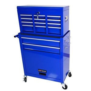 Cassettiera Portautensili Blu a 8 Cassetti con Ruote, Armadio Portaoggetti ad Alta Capacità con Combinazioni a 5 e 7 Cassetti, Personalizzabile OBM - Product Image 3