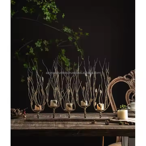 Candelabro de hierro, candelabro, candelabro de luz de té, candelabro de Metal, centro de mesa - Product Image 5