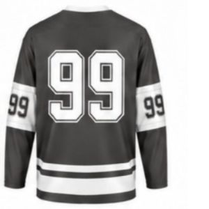 Maillot de hockey sur glace gris anthracite pour homme, manches longues, en polyester, uniforme d'équipe, tenue d'entraînement et de match, vêtements de sport - Product Image 2