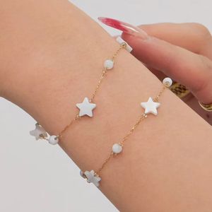 Low MOQ Gold Tone Star Necklace <b>Bracelet</b> <b>Set</b> for Women Custom Packaging Logo Available - Product Image 4