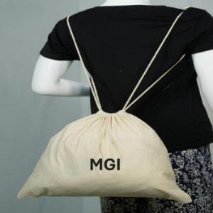 Sac à dos de sport en coton biologique élégant avec logo personnalisé, sac de fitness recyclable et réutilisable, sac de plage et de natation naturel et tendance - Product Image 6