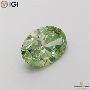 Diamant de laboratoire CVD de 1,50 carat, couleur vert vif fantaisie, clarté VS1, taille ovale, avec certificat IGI, pour une bague haut de gamme époustouflante - Product Image 5