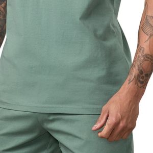 Mens Sage Green Performance T Shirt Short Sleeve Athletic Workout Tee Breathable Running Fitness Gym Training Sportswear Top - Product Image 5