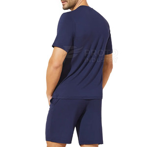 Men Shirt And Short Set Comfortable Summer Wear Cotton Blend Two Piece Outfit Short Sleeve <b>Top</b> And Shorts For Daily Wear - Product Image 3