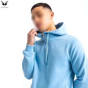 Manufacturer Highest Quality Plus Size Men's Autumn Casual Street Fashion Tracksuit <b>Set</b> Quick Dry Short Half Zip Hoodie - Product Image 5