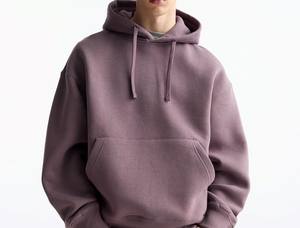 Sweat à capuche à poches très populaire, 380 GSM, motif uni, coupe ample, respirant, 100 % coton molletonné, pour homme, hiver - Product Image 5