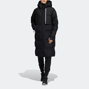 Veste d'hiver longue matelassée avec capuche amovible, manches longues, fermeture éclair, couleur unie, manteau épais et chaud - Product Image 3