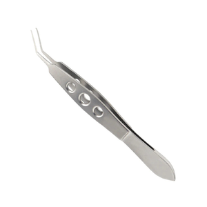 Pinzas de Capsulorrexis Utrata de 10.5cm con Punta Angular de 11mm, de Acero Inoxidable, Reutilizables, Manuales, con Certificación CE, para Microcirugía Oftálmica - Product Image 2
