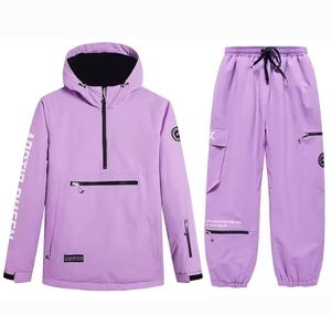 เสื้อแจ็คเก็ตสกีและสโนว์บอร์ดดีไซน์ใหม่ กันลม พร้อมซิปปิดและลายพิมพ์ สำหรับกีฬากลางแจ้งในฤดูหนาว - Product Image 4