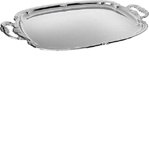New Arrival Metal Platter Food Serving Tray with Double Handle <b>Outdoor</b> Picnic Food Serving Dining <b>Table</b> Decorative Platter - Product Image 1