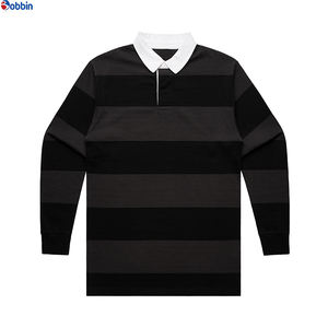 Custom Logo Printing Long Sleeve Uniform Golf <b>Men's</b> <b>Polo</b> <b>Shirt</b> Summer Collection New Hot Sale <b>Green</b> & White Color Block Stripe - Product Image 5
