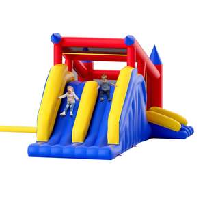 Château gonflable d'extérieur de haute qualité 183x102x92 pouces, aire de jeux, trampoline, trampoline à sauter, toboggan pour la famille - Product Image 1