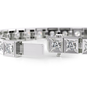 Pulsera de tenis con diamantes cultivados en laboratorio, pulsera de oro amarillo con corte redondo, joyería de diamantes ética certificada - Product Image 3